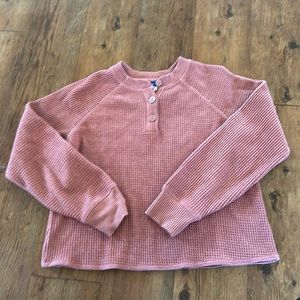 Pink waffle top size XS